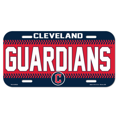 Cleveland Guardians License Plate Plastic
