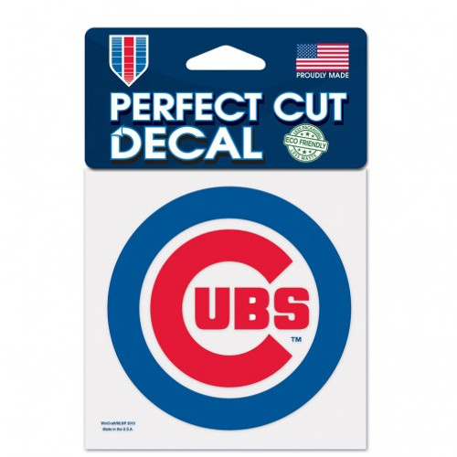 Chicago Cubs Decal 4x4 Perfect Cut Color