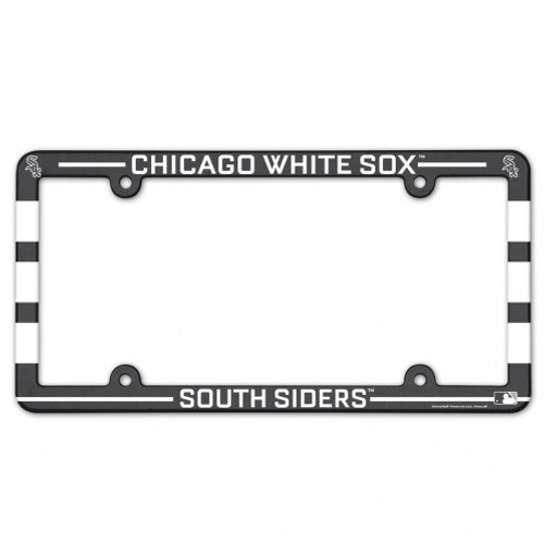 Full Color License Plate Frame that are usable as a fan decoration on the outside of a standard car license plate, front or back. The frame is molded in durable plastic and top surface printed with a durable ink on the entire top surface. The design maximizes space for tab sticker clearance, but you should still check the legalities of frames in your state. Made in USA. Made By Wincraft, Inc. Full Color License Plate Frame that are usable as a fan decoration on the outside of a standard car license plate, front or back. The frame is molded in durable plastic and top surface printed with a durable ink on the entire top surface. The design maximizes space for tab sticker clearance, but you should still check the legalities of frames in your state. Made in USA. Made By Wincraft, Inc.