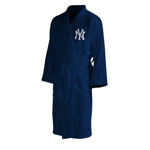Amazingly silky-soft, this bath robe is given just the right amount of embellishment with the embroidered logo of your favorite team, making this bath robe the ideal choice for lounging and comfort around the home. It has two front patch pockets, a Silk Touch tie belt, and two belt loops on both the left and right sides for added adjustability. Measures approximately 26x47 (Size L/XL). Machine washable. Made by The Northwest Company.