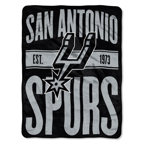 San Antonio Spurs Blanket 46x60 Micro Raschel Clear Out Design Rolled Special Order