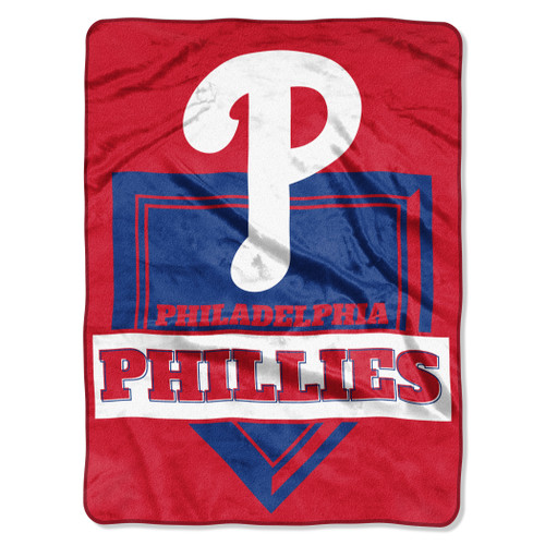 Philadelphia Phillies Blanket 60x80 Raschel Home Plate Design Special Order
