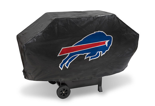 Show your favorite team and protect your barbeque grill at the same time! The cover is made of .10 mil thick heavy duty vinyl and features your favorite team's logo. Will fit most grills up to 68" wide, 35" high and 21" deep. There is a hook and loop velcro closure at the bottom for a secure fit. Made by Rico. Made By Rico Industries