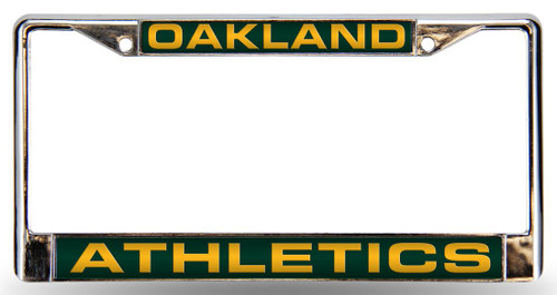 <span>Show the world who your favorite team is with this laser cut chrome license plate frame. Features the team name and logo laser cut into a colored acrylic insert and has pre-drilled holes for easy mounting. The chrome frame is very durable and will last for a long time.&nbsp; Made by Rico Industries.</span>