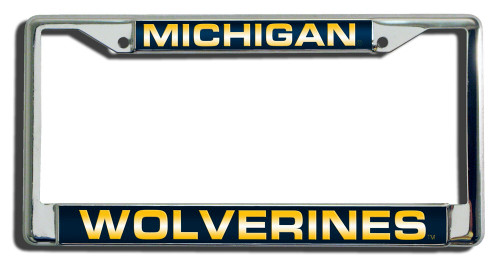 Show the world who your favorite team is with this laser cut chrome license plate frame. Features your team's name laser cut into a colored acrylic insert. The pre-drilled holes make for easy mounting. The chrome frame is very durable and will last for a long time! A great gift for a fan. Made by Rico.