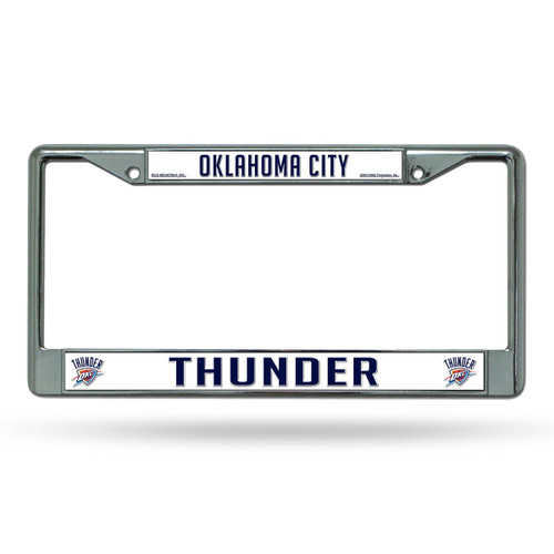 Show everyone who you root for with this chrome license plate frame! Features your favorite team's name and logo, and has pre-drilled holes for easy mounting. The chrome frame is very durable and will last for a long time! They are also a great gift for a fan. Made by Rico.