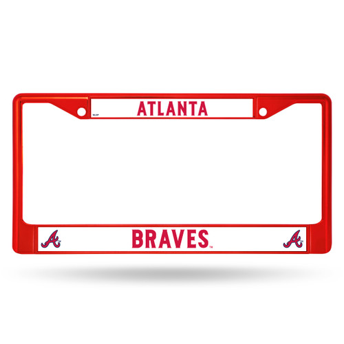 Let everyone know who you're rooting for with this Color Chrome License Plate Frame from Rico Industries! This frame is officially licensed and easy to mount on just about any license plate.&nbsp;The frame measures at 12 x 6 with plastic team inserts at the top and bottom of the frame. Its decorated in vibrant team colors and its Zinc Metal construction makes it resistant to the elements. Made By Rico Industries.