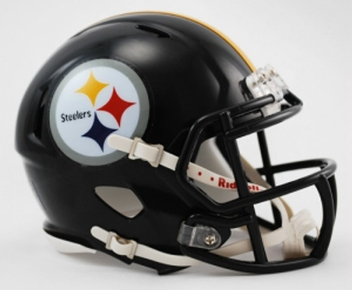 The Speed Mini Helmet is a half scale replica of one of the most popular new helmet introductions in Riddell's history. It's a must have for the serious collector. Includes interior padding and a 4-point chinstrap. Official colors and decals. Ideal for autographs. Approximately 5" tall. Made By Riddell