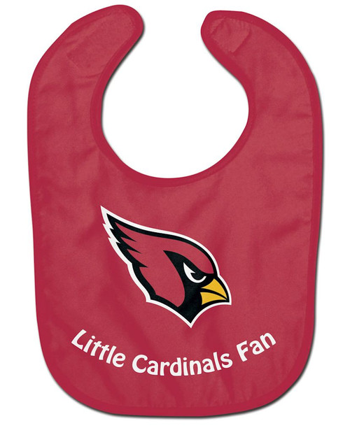 Officially licensed NFL baby bib made of two ply soft polyester front and absorbent cotton terry back. It is decorated with a fun full color imprint. Finished with adjustable baby velcro. Printed in the USA with imported fabric. Made By Wincraft, Inc.