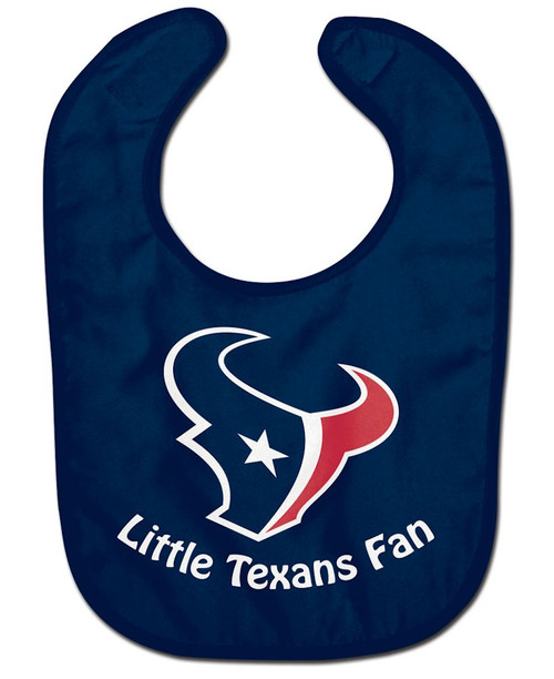 Officially licensed NFL baby bib made of two ply soft polyester front and absorbent cotton terry back. It is decorated with a fun full color imprint. Finished with adjustable baby velcro. Printed in the USA with imported fabric. Made By Wincraft, Inc.