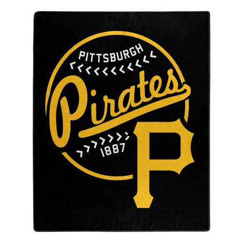 Pittsburgh Pirates Blanket 50x60 Raschel Moonshot Design Special Order