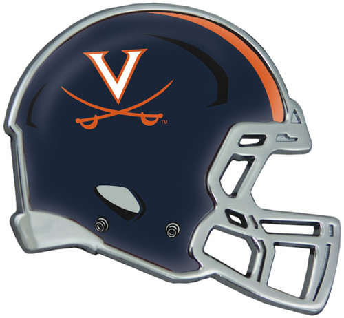 This 3.2"x 3" Helmet Shaped Auto Emblem is made from heavy metal and triple chrome plated for a long lasting great look.  It features a full-color domed insert highlighting your teams helmet!  Made to last for years.  Comes with easy to use ‘peel & stick’ foam adhesive (which is strong & shaped to match the design; not strips).  Officially Licensed Product exclusively by Stockdale.  USA decorated. Made By Stockdale Technologies