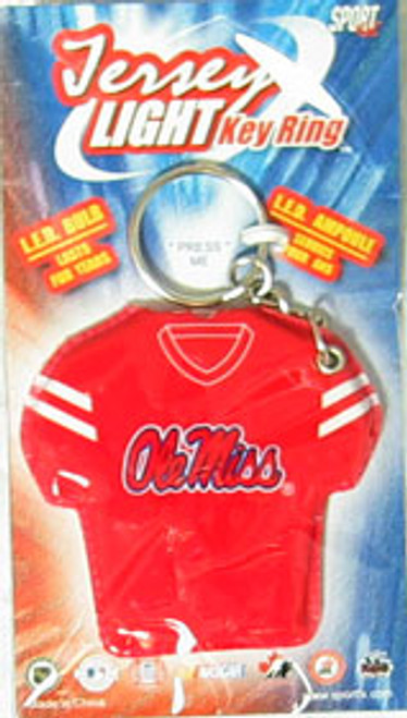 Each team specific jersey shaped keylight keychain features the team's logo and colors and has a long lasting LED light. (Squeeze keychain to activate light). Made By Sportfx International