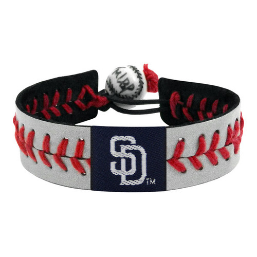 Support your team by wearing a classic team  bracelet! This handmade bracelet is made of genuine leather. The bracelet also features a ceramic bead and elastic loops for closure. There are two loops for adjustable sizing, making sure your bracelet is secure. One size fits all, and will fit most children and adults. Not recommended for children under 5. Made By Gamewear