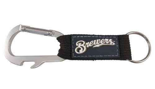 This carabiner keychain is the ultimate all in one game day accessory.  It features a bottle opener, along with your favorite team’s colors and name on a raised rubber patch.  The keychain is approximately 6" long. Made By Pro Specialties Group