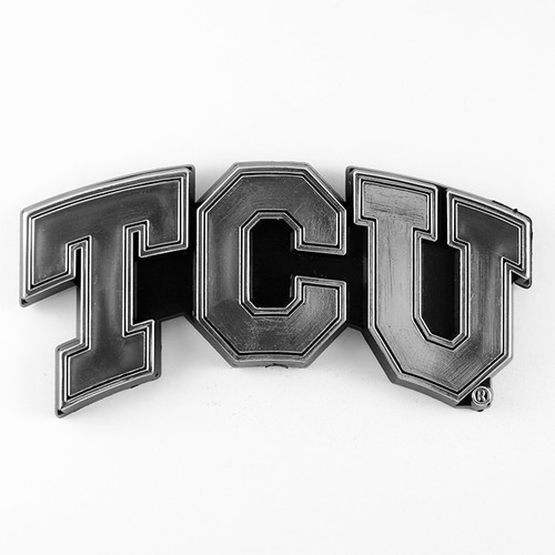 TCU Horned Frogs Auto Emblem Silver Chrome Special Order