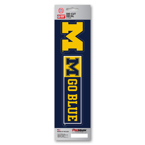 thumbnail image 2 of Michigan Wolverines Helmet Die-Cut Decal, All-Weather Vinyl Sticker, Multi-Color 2 of 3