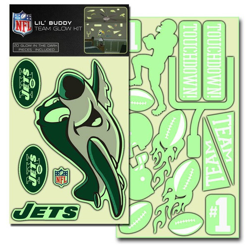 The Lil' Buddy Glow In The Dark kit includes 20 decals. They are great for any room and can be put on walls, ceilings, doors, lockers or any other dark place you want to brighten up with your team spirit. Made By Team Promark