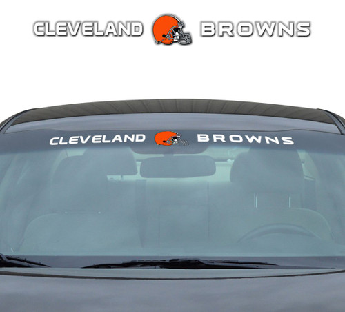Show your team pride front and center with the Windshield Decal. The durable vinyl construction makes installation easy and will stand up to the elements. Designed for a perfect fit on curved windshield surfaces. The universal (35in x 4in) size will fit on virtually any windshield. Features a full color, die cut team logo and word mark. Made By Team Promark