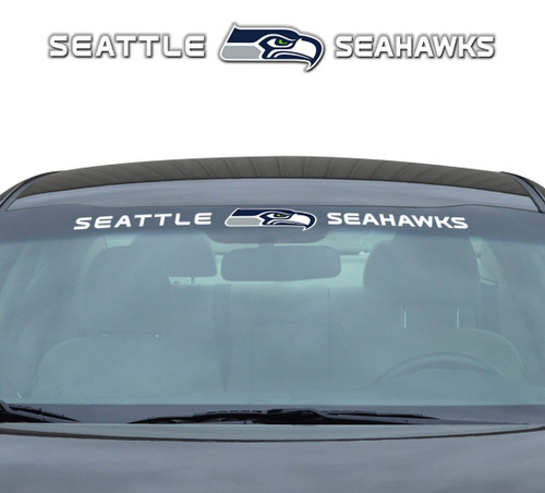 Show your team pride front and center with the Windshield Decal. The durable vinyl construction makes installation easy and will stand up to the elements. Designed for a perfect fit on curved windshield surfaces. The universal (35in x 4in) size will fit on virtually any windshield. Features a full color, die cut team logo and word mark. Made By Team Promark