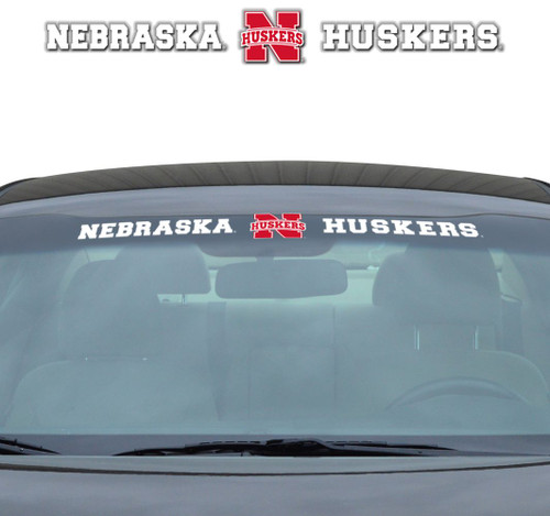 Show your team pride front and center with the Windshield Decal. The durable vinyl construction makes installation easy and will stand up to the elements. Designed for a perfect fit on curved windshield surfaces. The universal (35in x 4in) size will fit on virtually any windshield. Features a full color, die cut team logo and word mark. Made By Team Promark