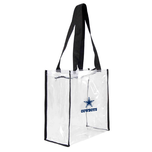 This stadium tote features a zipper and double shoulder straps. This bag is approved for use in NFL stadiums. The bag displays the "Stadium Friendly" tag. Dimensions: 11.5" x 11.5" x 5.5". Made By Little Earth