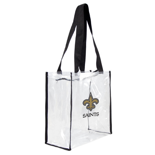 This stadium tote features a zipper and double shoulder straps. This bag is approved for use in NFL stadiums. The bag displays the "Stadium Friendly" tag. Dimensions: 11.5" x 11.5" x 5.5". Made By Little Earth