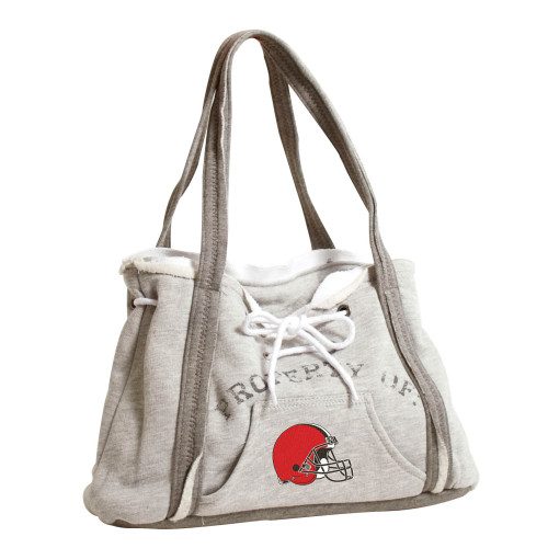 How about a bag that looks and feels like your favorite hoodie sweatshirt? The hoodie purse is just that! This purse features metal grommets, hoodie lacing, a working kangaroo pocket, white ribbing and zig-zag stitching. It measures 15.5" in length, 4" in width, and 9.75" in height. Made By Little Earth.
