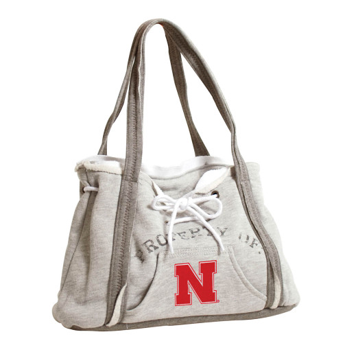 How about a bag that looks and feels like your favorite hoodie sweatshirt? The hoodie purse is just that! This purse features metal grommets, hoodie lacing, a working kangaroo pocket, white ribbing and zig-zag stitching. It measures 15.5" in length, 4" in width, and 9.75" in height. Made By Little Earth