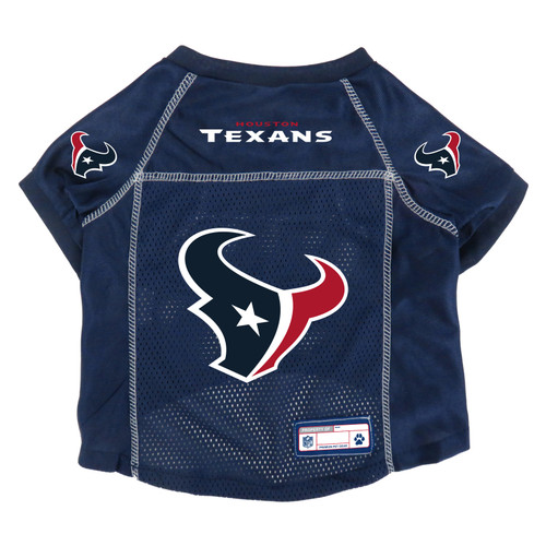 The Pet Jersey features full color team graphics on the back and sleeves and an NFL shield on the front. Comes in 8 fashion colors. The Pet Jersey comes on a hanger ready to dispay. Woven NFL Shield. Dazzle V-Neck Collar. Full color team logo and sleeve decoration. Woven Jock Tag and locker tag. Made by Little Earth. The Pet Jersey features full color team graphics on the back and sleeves and an NFL shield on the front. Comes in 8 fashion colors. The Pet Jersey comes on a hanger ready to dispay. Woven NFL Shield. Dazzle V-Neck Collar. Full color team logo and sleeve decoration. Woven Jock Tag and locker tag. Made by Little Earth.
