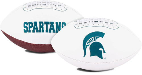 This full size football makes a wonderful collectible piece. They have the school logo embroidered on the front. These are also perfect for autographs. Made By Jarden