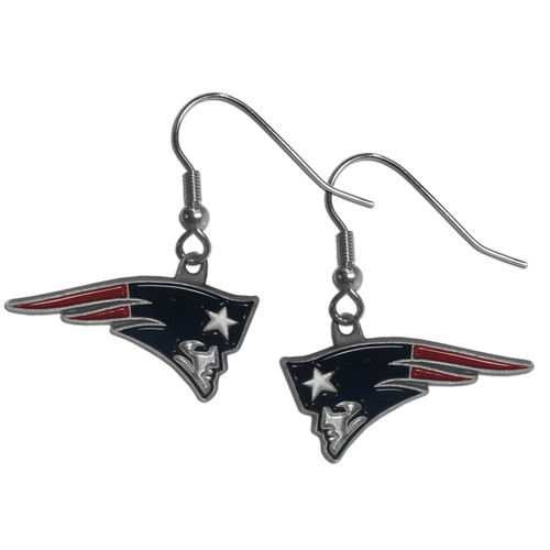 These dangle earrings are fully cast with exceptional detail and a hand enameled finish. The earrings have hypoallergenic fishhook posts. A great way to show off your NFL team spirit!. Made By Siskiyou