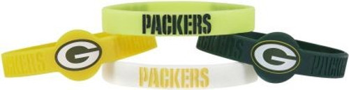 Show your team spirit all day long. Set of 4 rubber wrist bands. They have a nice, deep lettering and wide, thick band. Great for any sports fan. Officially licensed. Color may change or appear different. Made by Aminco.