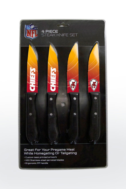 Perfect for your next game night celebration or pregame meal at home or outdoors! 430 stainless steel serrated blade. Custom team printed artwork. Ergonomic polypropylene handle. Double riveted. Easy to clean. Hand wash for best results. Not recommended for dishwasher. Made by The Sports Vault.