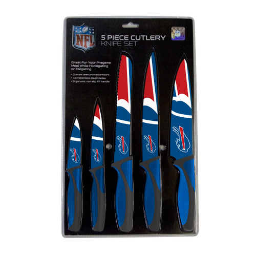 Great for your pregame meal at home or outdoors.  Made with a 430 stainless steel blade.  Custom team printed artwork.  Ergonomic polypropylene handle.  Non-slip handle.  Easy to clean.  Hand wash for best results.  Not recommended for dishwasher.  Made by The Sports Vault.