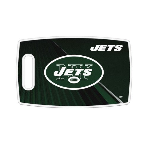 <span>Show off your team pride and safely cut your food on our 14 &frac12;&rdquo; x 9&rdquo; heavy-duty plastic cutting board. Highly detailed team logo and team colors on both sides. Features built-in handle, slightly raised board edge and easy-to-clean surface. Made by The Sports Vault.</span>