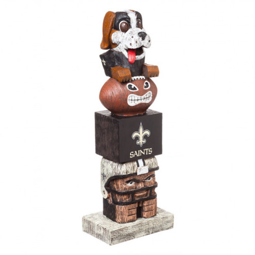 Everyone will want to add this decorative tiki totem to their garden or gameday decor! Inspired by the original Hawaiian style tiki totems, this polystone handpainted sports themed totem shows your team spirit in every element. From the mascot top to the player base and everything in between, were sure to have your friends and neighbors begging to know just where you got this unique product! Approximately 16" tall. Made by Evergreen Enterprises.