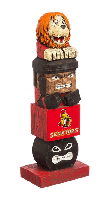 Everyone will want to add this decorative tiki totem to their garden or gameday decor! Inspired by the original Hawaiian style tiki totems, this polystone handpainted sports themed totem shows your team spirit in every element. From the mascot top to the player base and everything in between, your friends and neighbors will be begging to know just where you got this unique product! Approximately 16" tall. Made by Evergreen Enterprises.