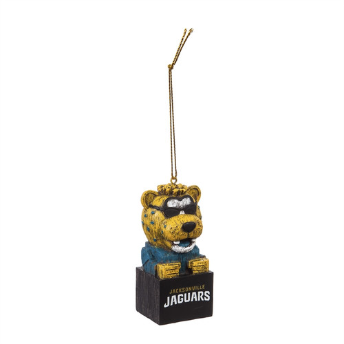 This unique mini totem Christmas ornament features the your team mascot on top and team logo on a block beneath. Made of resin with a carved look. Measures approximately 3.5x1.5 inches. Made by Evergreen.