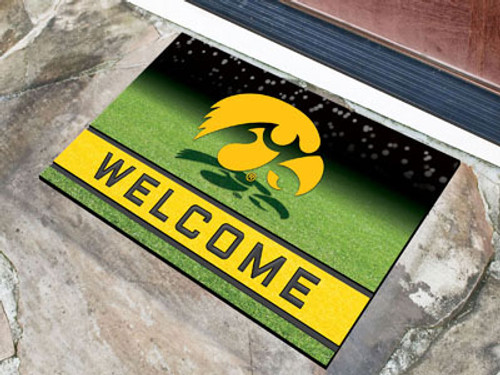 Be sure to welcome and wow your guests by displaying your true team spirit with the officially licensed rubber door mat by Fanmats. With true team colors and fibrous surface that looks like velvet, the mat will catch everyone eyes as they enter your home. Made with a heavy duty rubber construction the Rubber Doormat will withstand any weather conditions, but cleans off easily by sweeping or spraying down with water. The 3D molded welcome strip and the fiber surface is excellent at removing dirt and mud from shoes making sure no dirt comes into the home. Made Fibrous surface that looks like velvet. Heavy duty crumb rubber construction. 3D molded welcome stripe with non-skip backing keeps mat in place. Measures approx 18" x 30". Made in the USA. Manufacturered by Sports Licensing Solutions The Maker of Fanmats. Officially Licensed NFL Product