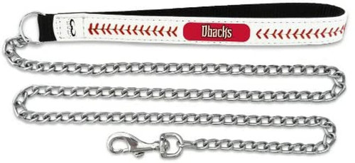 Arizona Diamondbacks Pet Leash Leather Chain Baseball Size Large