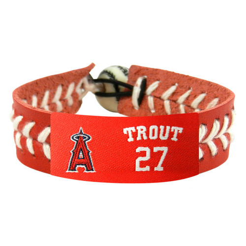 Support your team by wearing a classic team  bracelet! This handmade bracelet is made of genuine leather. The bracelet also features a ceramic bead and elastic loops for closure. There are two loops for adjustable sizing, making sure your bracelet is secure. One size fits all, and will fit most children and adults. Not recommended for children under 5. Made By Gamewear