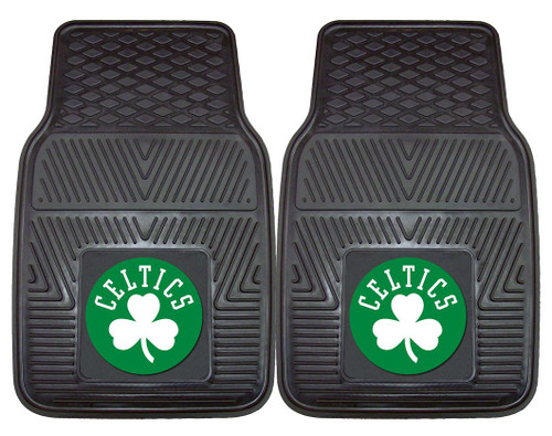 Protect your vehicle's flooring while showing your team pride with this pair of car mats by FANMATS. 100% vinyl construction with non-skid backing ensures a rugged and safe product. Universal fit makes it ideal for most cars, trucks, SUVs, and RVs. They are approximately 18" wide by 27" in length. The officially licensed design is done in true team colors and is permanently molded for longevity. Two mats per set. Made By Fanmats.