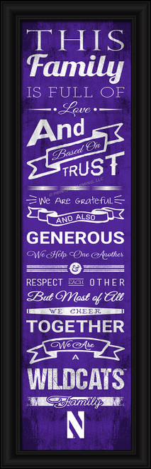 This full-color print features an inspiring message and lets everyone know who your family cheers for. The finished piece measures 24 x 8 inches in size and features the team logo. Made By Prints Charming