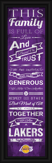 This full-color print features an inspiring message and lets everyone know who your family cheers for. The finished piece measures 24 x 8 inches in size and features the team logo. Made By Prints Charming