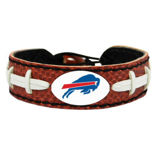 Support your team by wearing a classic team  bracelet! This handmade bracelet is made of genuine leather. The bracelet also features a ceramic bead and elastic loops for closure. There are two loops for adjustable sizing, making sure your bracelet is secure. One size fits all, and will fit most children and adults. Not recommended for children under 5. Made By Gamewear