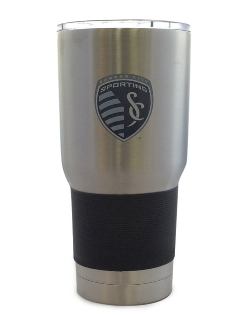 Sporting Kansas City Soccer Club Travel Tumbler 30oz Ultra Silver