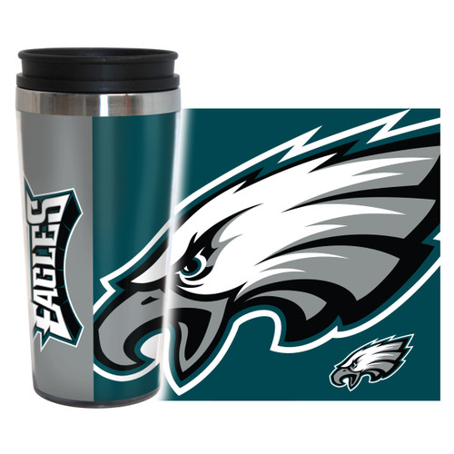Philadelphia Eagles Travel Mug 14oz Full Wrap Style Hype Design