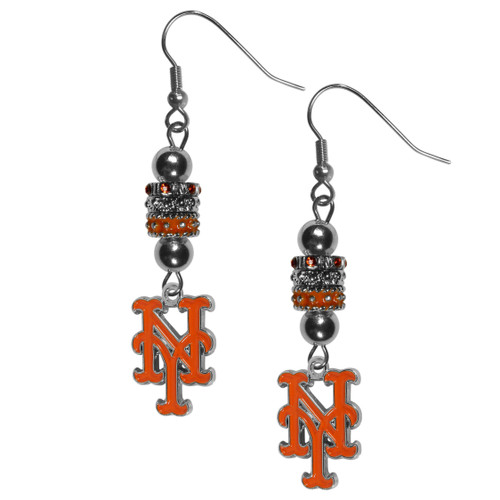 New York Mets Earrings Fish Hook Post Euro Style CO