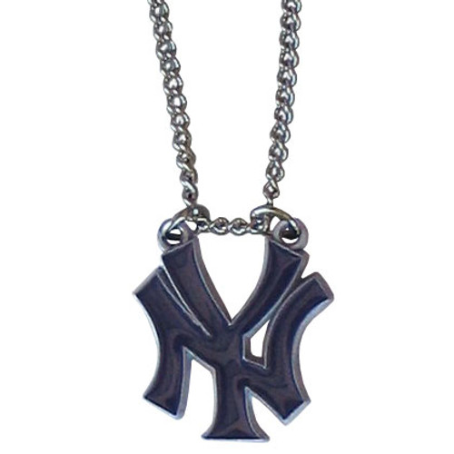 New York Yankees Necklace Chain Rhinestone Hoop CO - Sports Fan Shop